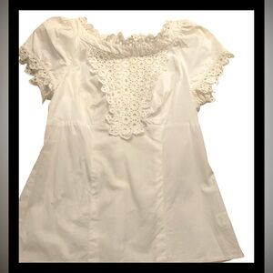 Nanette Lepore vintage eyelet front Women's Top